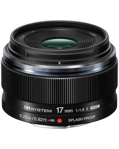OM SYSTEM M.Zuiko 17mm f/1.8 II -objektiivi, musta