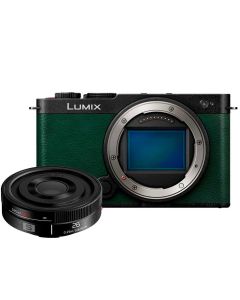 Panasonic Lumix S9 + S 26mm f/8 -järjestelmäkamera, Dark Olive