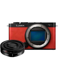 Panasonic Lumix S9 + S 26mm f/8 -järjestelmäkamera, Crimson Red