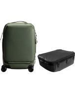 Peak Design Roller Pro Carry-On + Camera Cube V2 X-Large, sage