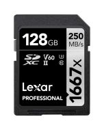 Lexar SDXC Pro 1667x U3 V60 UHS-II 128GB 250MB/s -muistikortti