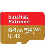 SanDisk Extreme microSDXC V30 A2 64GB 170MB/s -muistikortti + SD-adapteri