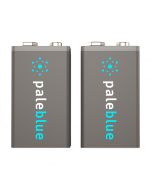 Pale Blue 9V Rechargeable USB Smart Batteries, 2 kpl