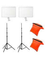 Godox P260C Pro Duo Bi-Color LED-paneeli + LS-1 Tripod -jalusta Kit
