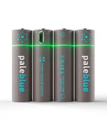 Pale Blue AA Rechargeable USB Smart Batteries 1.5V, 4 kpl