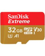 SanDisk Extreme microSDHC A1 V30 32GB 100MB/s -muistikortti + SD-adapteri