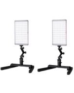 2 x Nanlite Compac 20 Photo Light LED-valo + H-jalusta