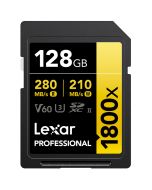 Lexar SDXC Pro 1800x U3 V60 UHS-II 128GB 280MB/s -muistikortti